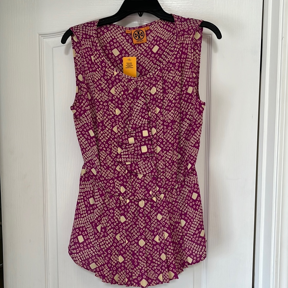 Tory Burch Kalle silk blouse, 10, NWT